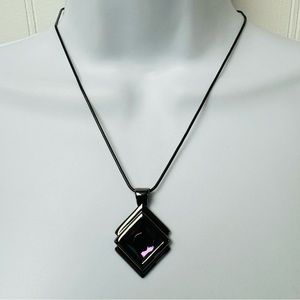 Lia Sophia Amethyst and Gunmetal Necklace - Gorgeous
